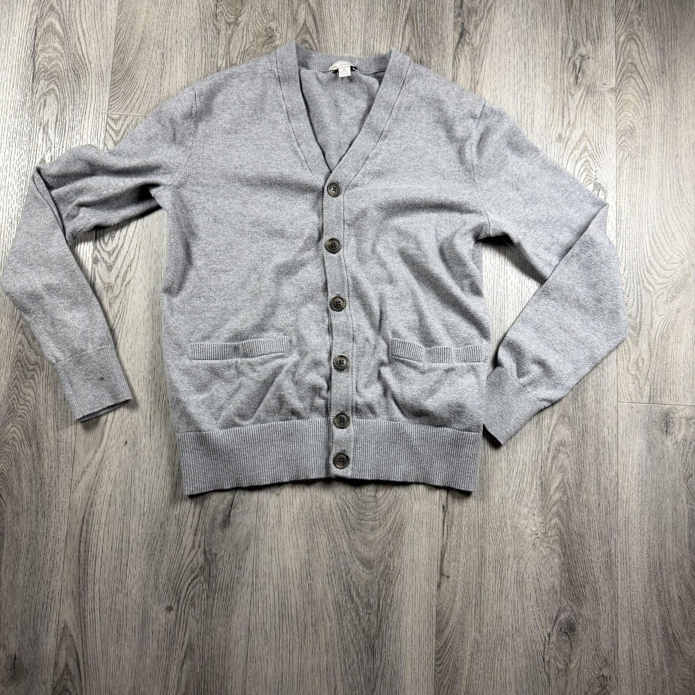 Gap Cardigan Sweater Womens XS Gray‎ Cotton Cashmere V Neck Button Pockets